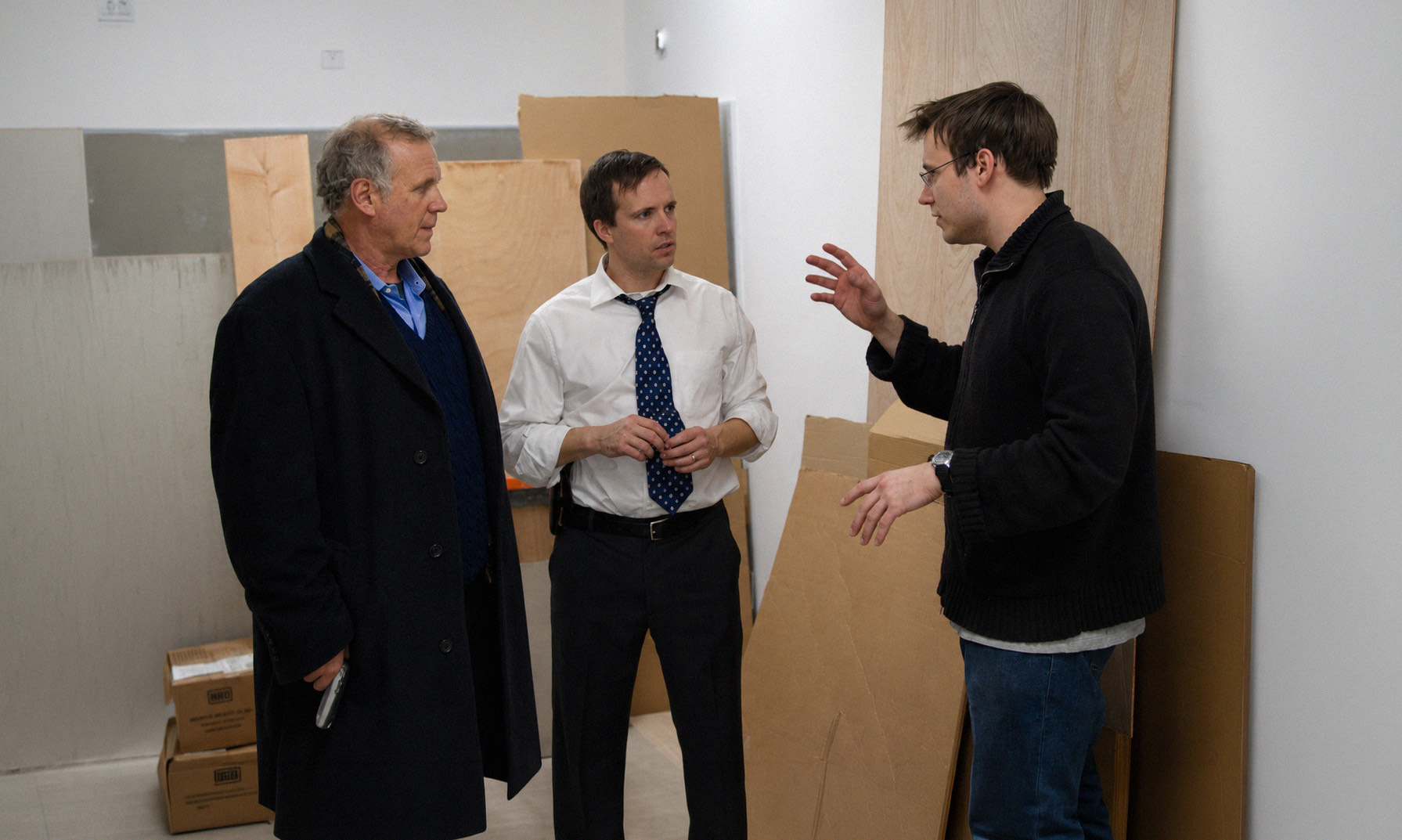 Carlos Ferrer directing Gary Swanson and Ron Haxton on the set of Retina